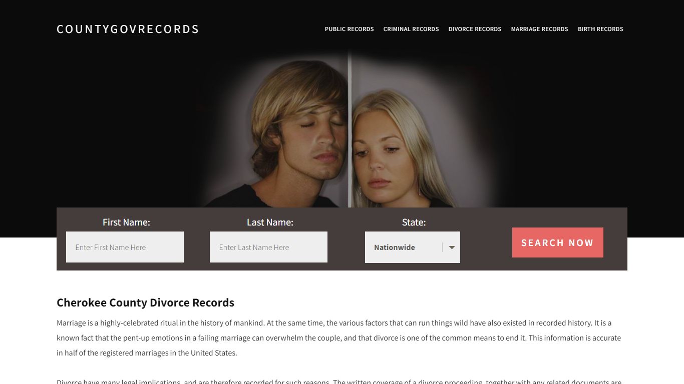 Cherokee County Divorce Records | Enter Name and Search|14 Days Free